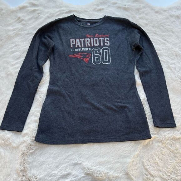 NFL New England Patriots Pro Line Long Sleeve Glitter Logo Tee Women’s M - Picture 5 of 12
